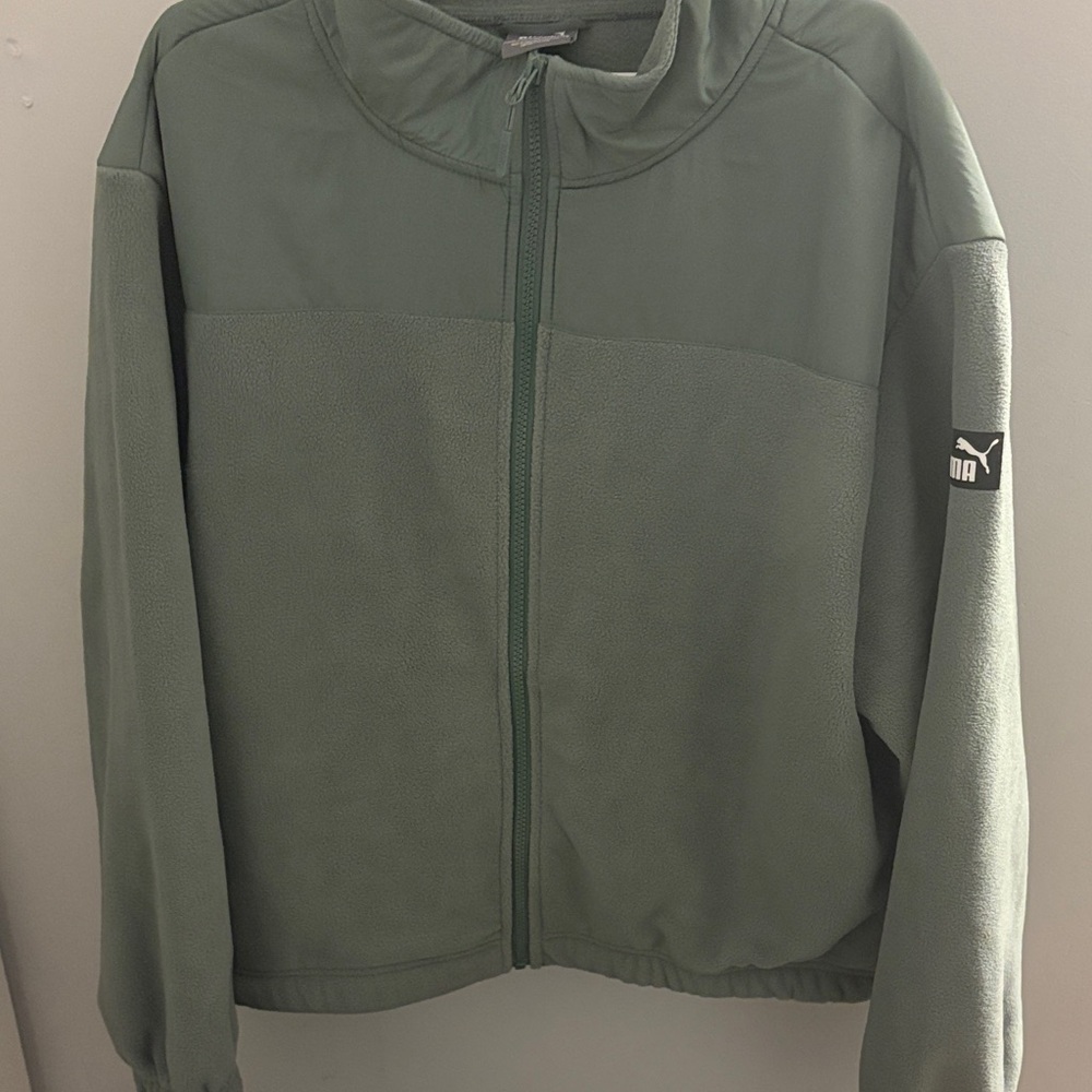 Puma Olive Full-Zip Jacket